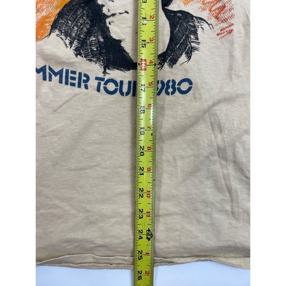 Vintage James Taylor 1980 Summer Tour Tee - Beige Concert Tee S/M - Picture 7 of 7